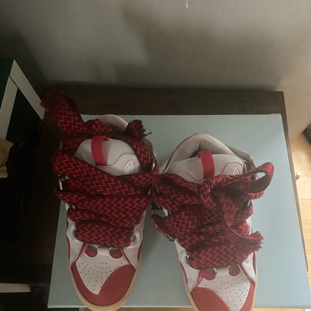 Men’s Lanvins size 9.5 red 100% real